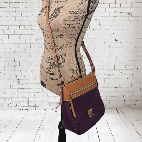 Dooney & Bourke Handbags - Dooney & Bourke Leather Crossbody In Plum